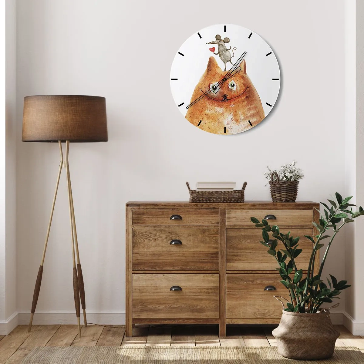 Ceas de perete - Ceas pe sticlă - Paradoxurile iubirii - 40x40 cm