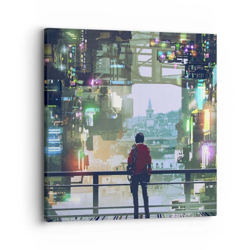 Tablou pe pânză - Două lumi - 30x30 cm