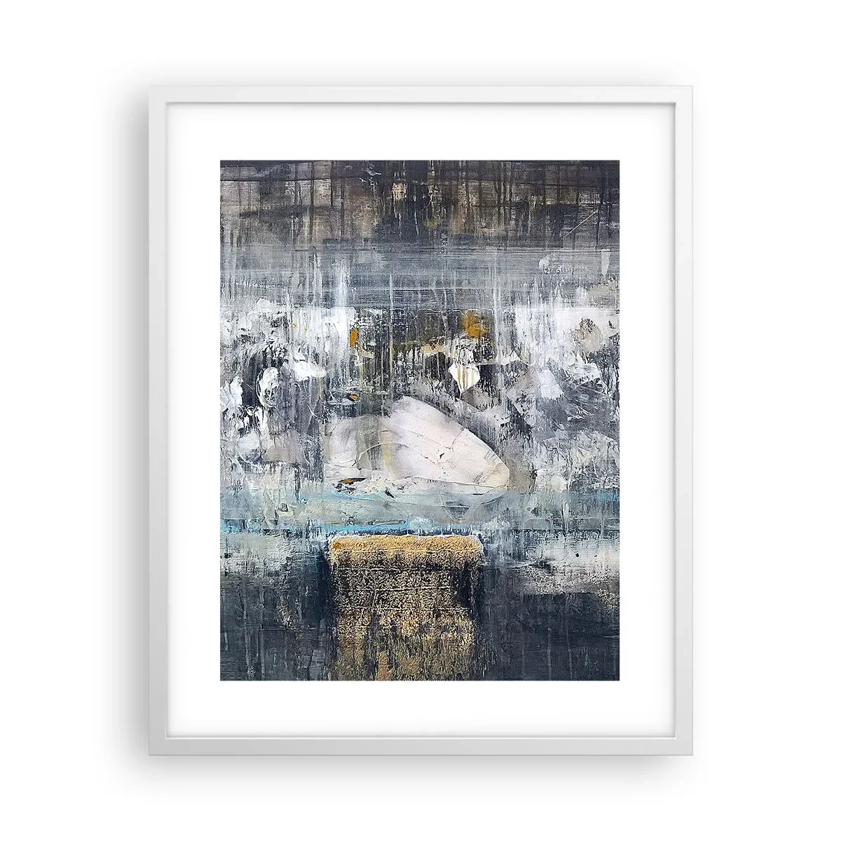 Poster în ramă albă - Ca pe gheață, ca pe asfalt - 40x50 cm