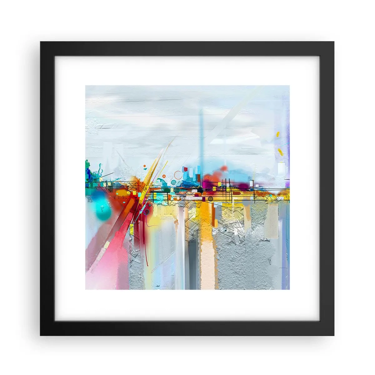 Poster în ramă neagră - Pod de bucurie peste râul vieții - 30x30 cm