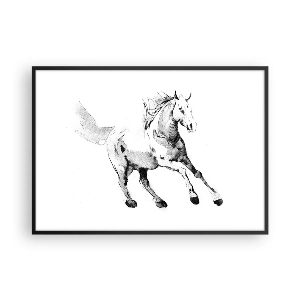 Poster în ramă neagră - Suflet neîmblânzit - 100x70 cm