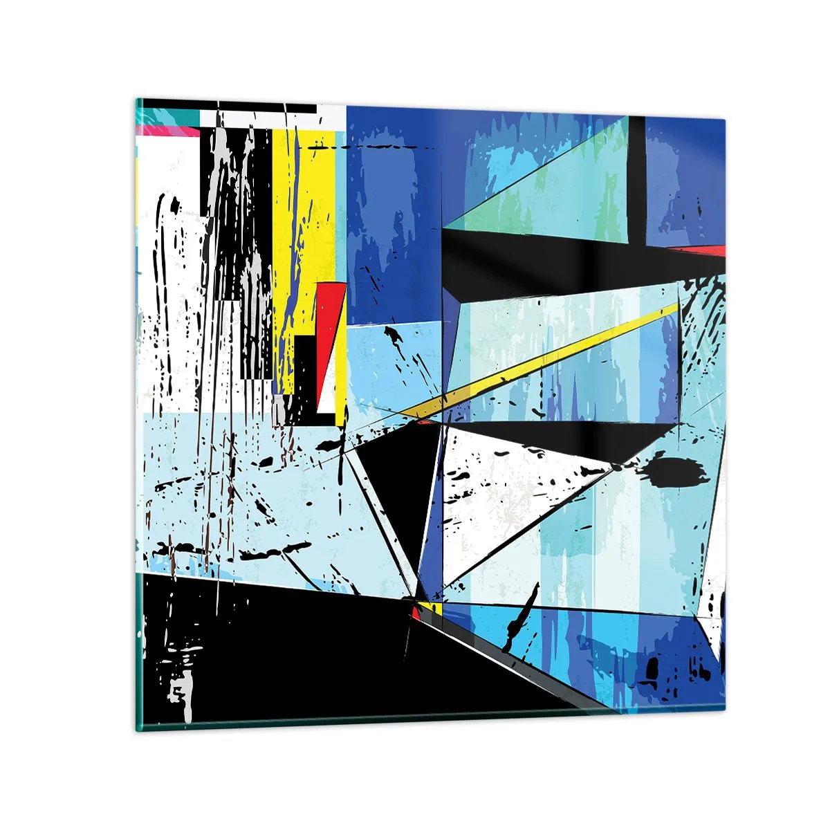 Tablou pe sticlă - Privind lumea dintr-un unghi... - 30x30 cm