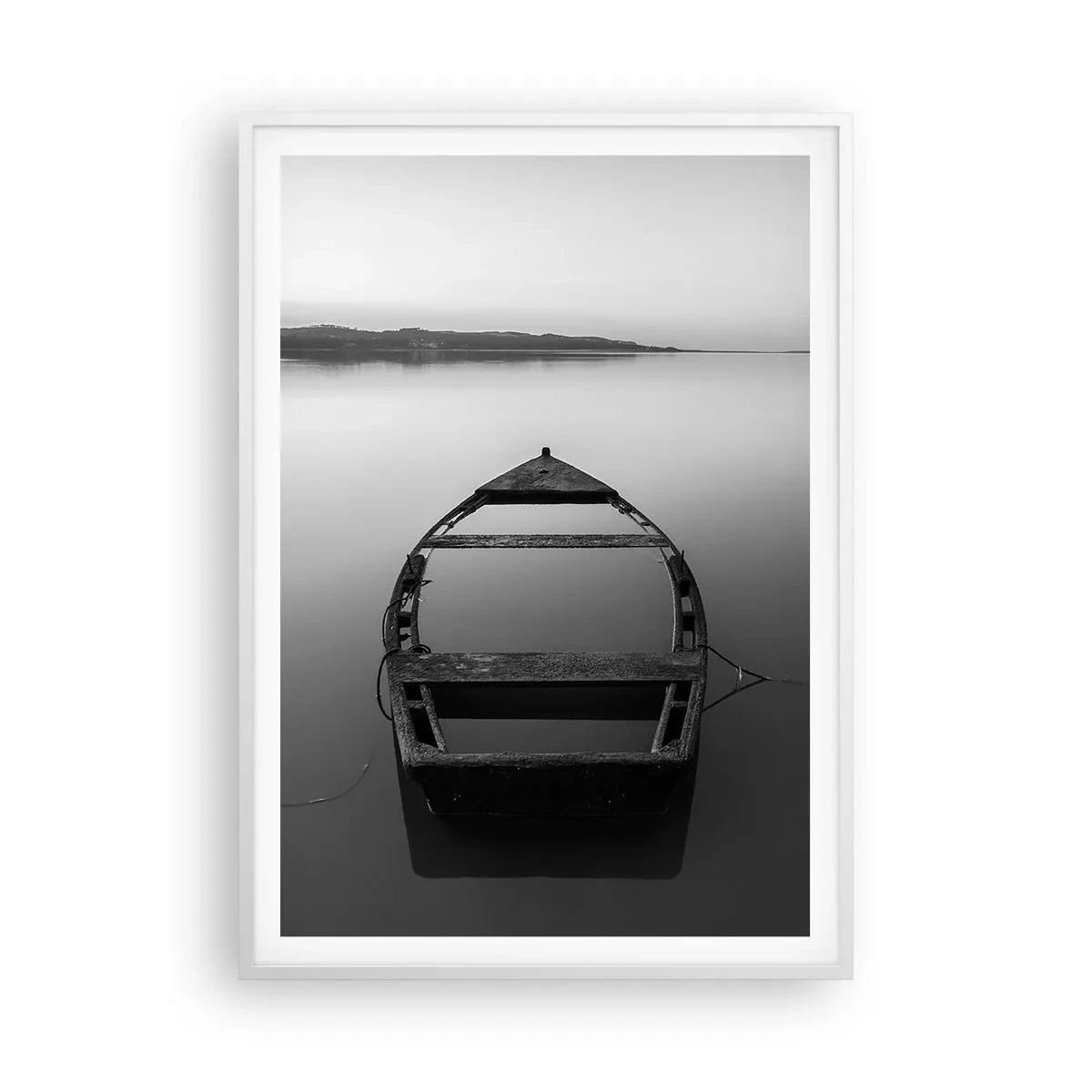 Poster în ramă albă - Dor și melancolie - 70x100 cm