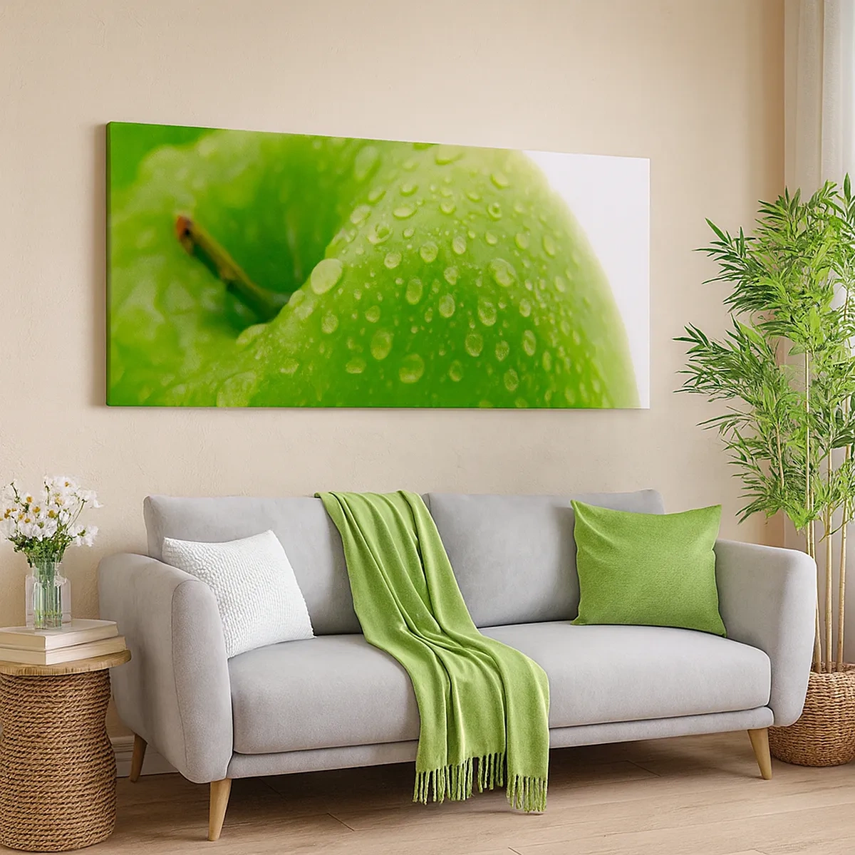 Tablou pe pânză - Prospețime verde rece - 30x30 cm