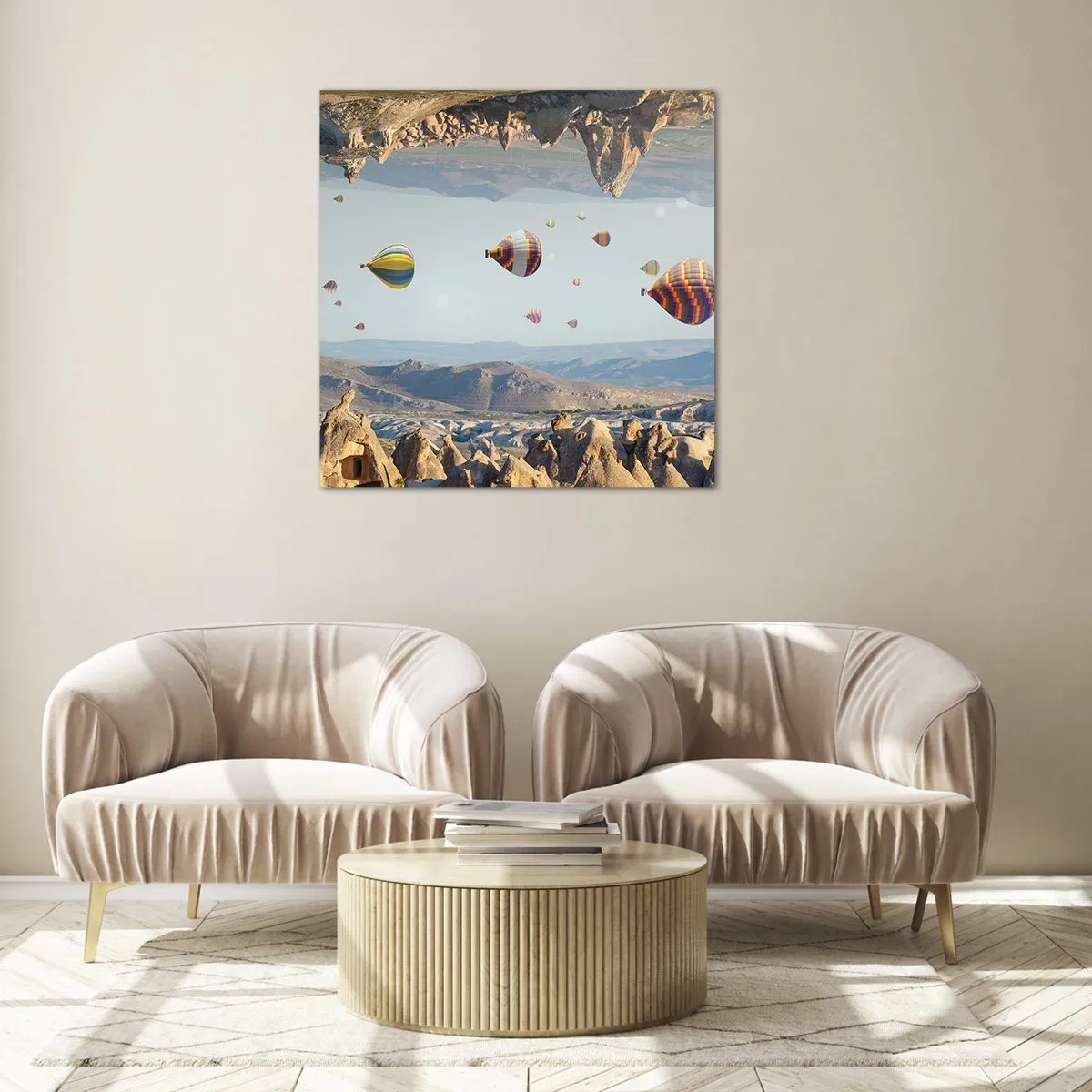 Tablou pe sticlă - Orice este posibil aici - 60x60 cm