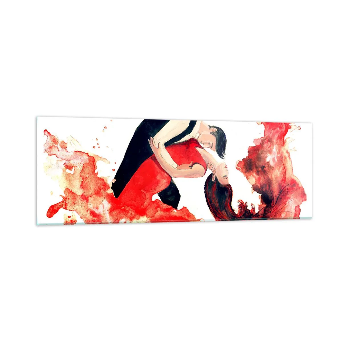 Tablou pe sticlă - Tango - un val senzual - 90x30 cm