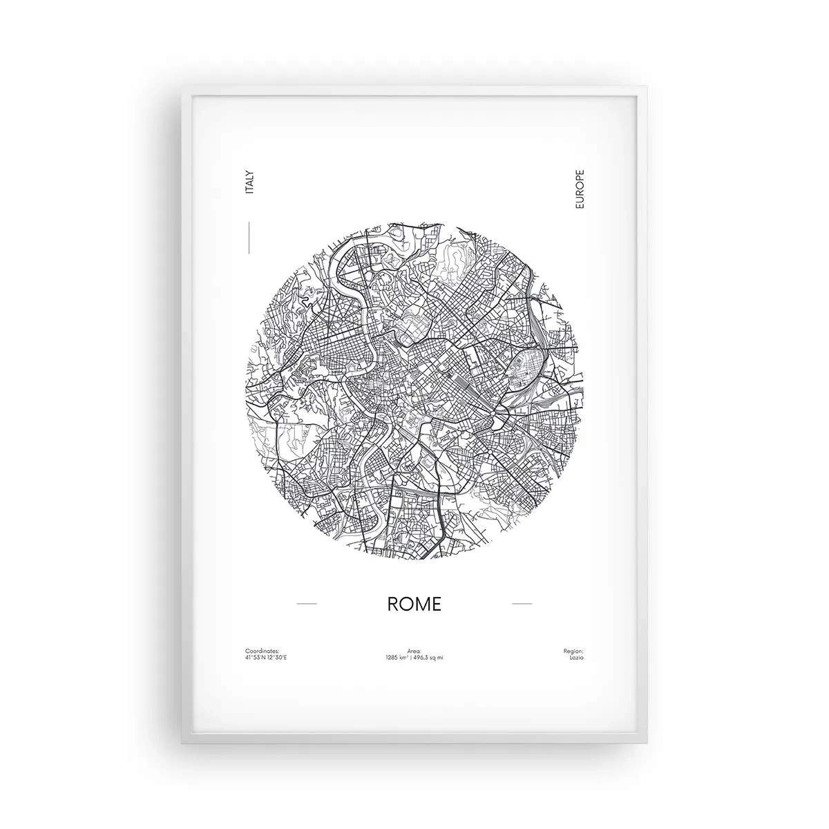 Poster în ramă albă - Anatomia Romei - 70x100 cm