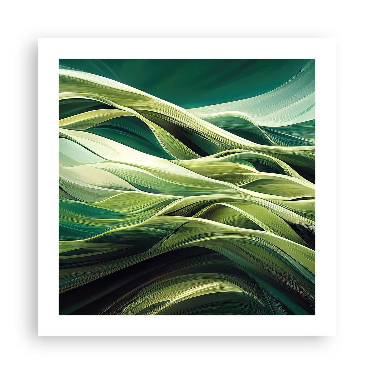 Poster - Un joc abstract de verde - 50x50 cm