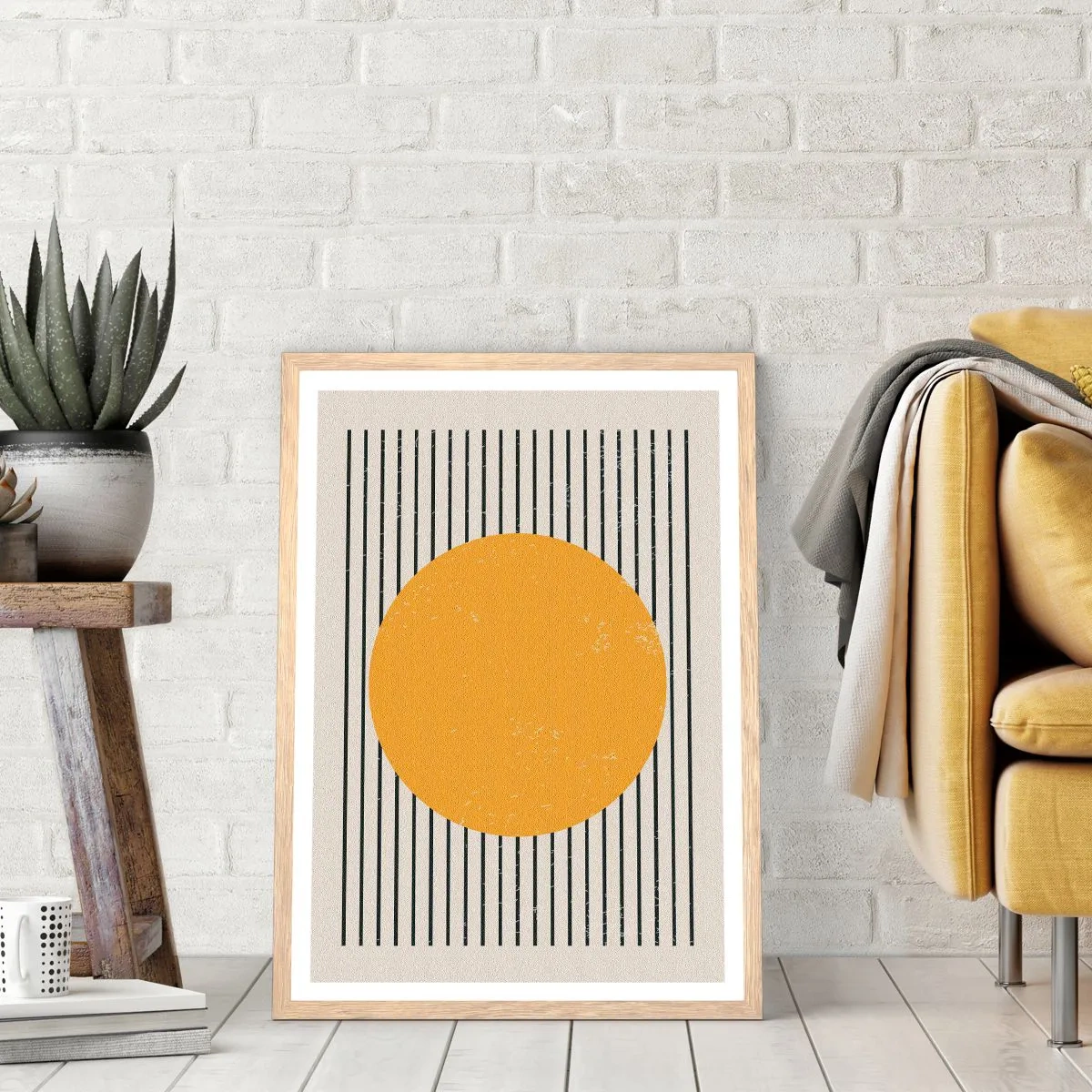 Poster în ramă de stejar deschis - Puterea simplității - 70x100 cm