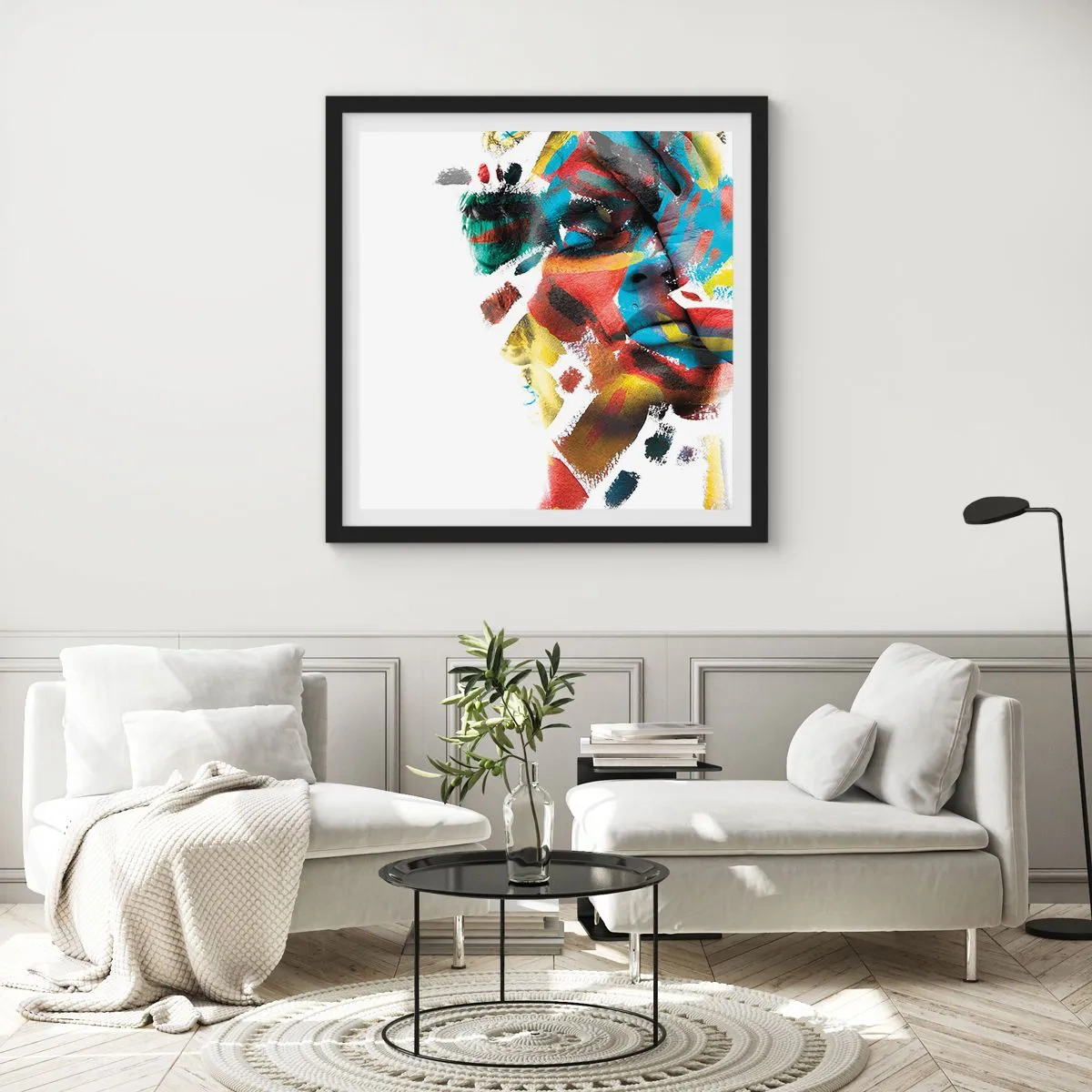 Poster în ramă neagră - Personalitate colorată - 30x30 cm