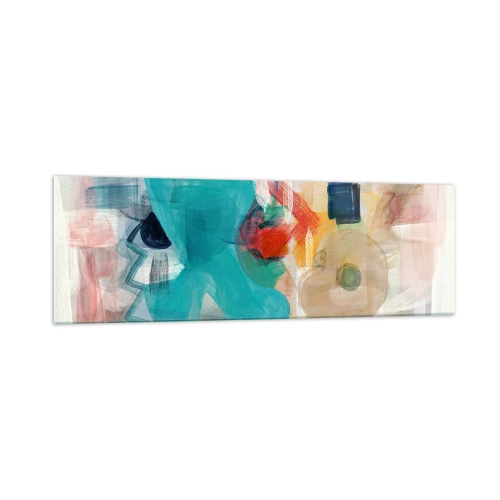 Tablou pe sticlă - Joc plin de culoare - 160x50 cm