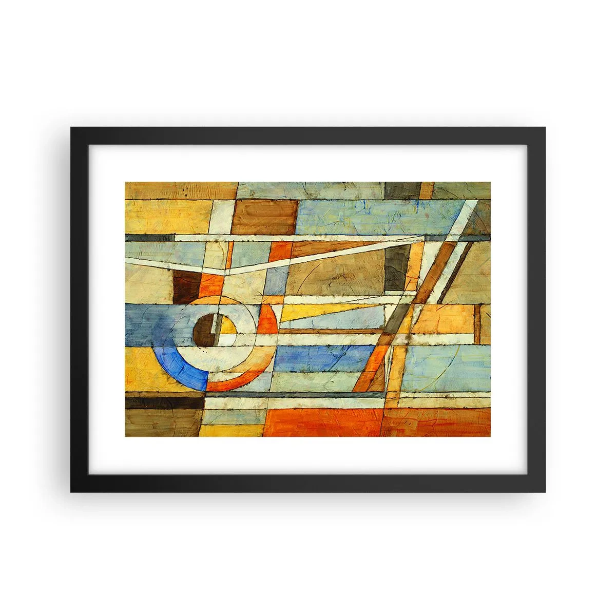 Poster în ramă neagră - Cubismul în construcție - 40x30 cm