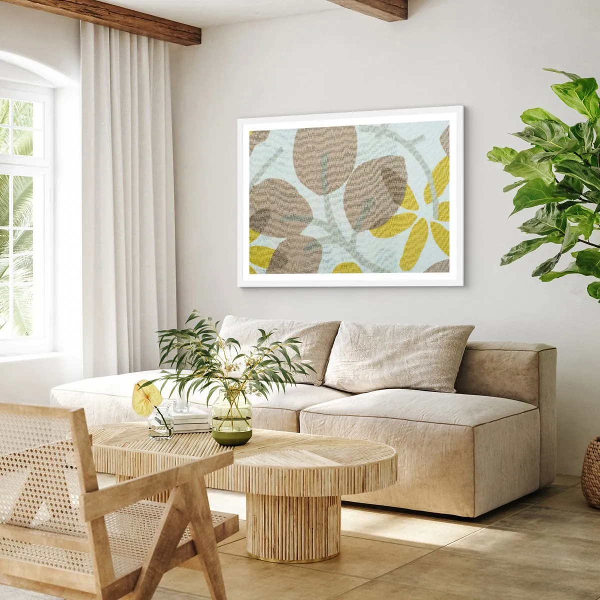 Poster în ramă albă - Compoziție în plin soare - 50x40 cm