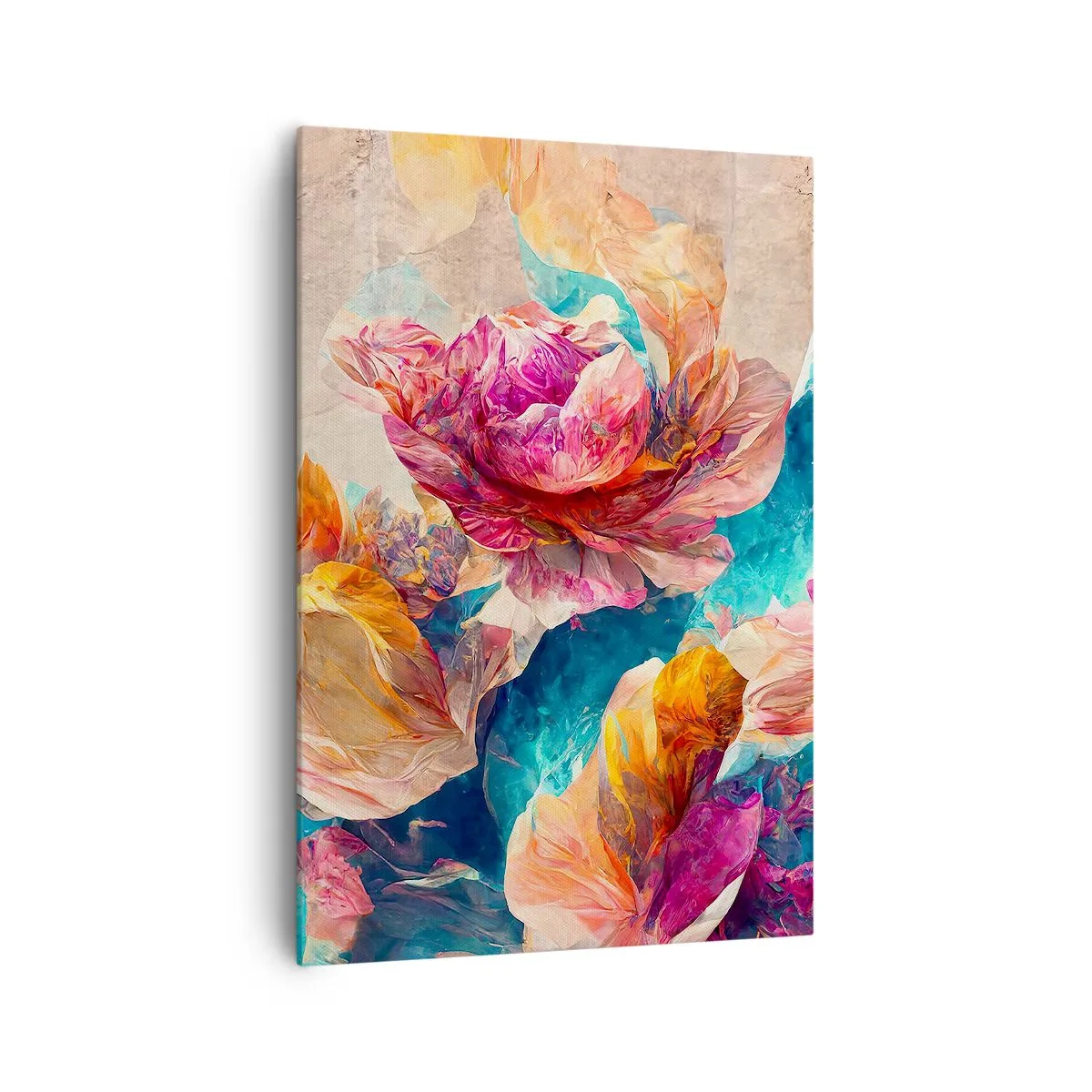 Tablou pe pânză - Splendoarea colorată a buchetului de flori - 70x100 cm