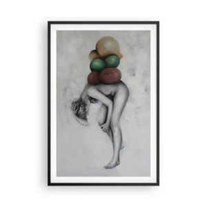 Poster în ramă neagră - Povara vieții - 61x91 cm