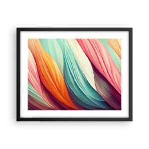 Poster în ramă neagră - Țesătură de curcubeu - 50x40 cm