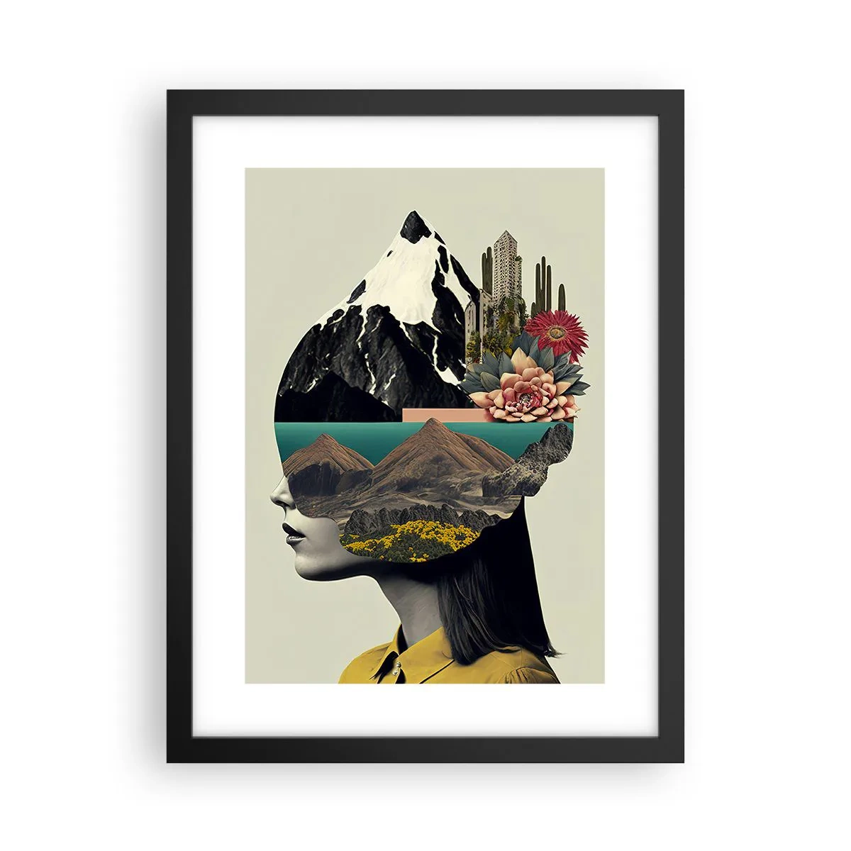 Poster în ramă neagră - Femeia - întotdeauna un mister - 30x40 cm