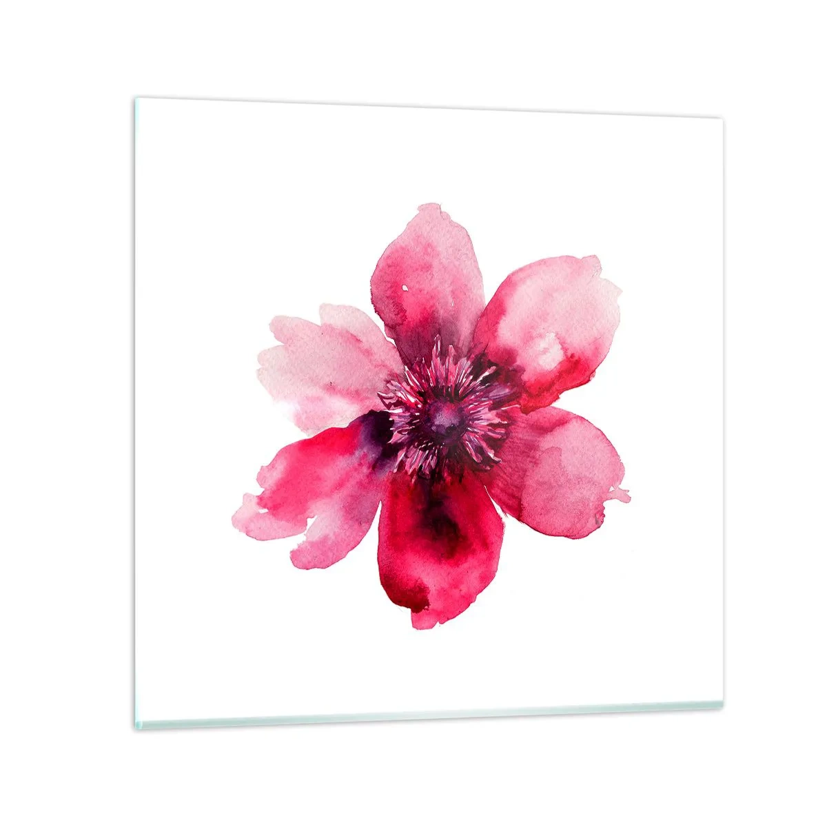 Tablou pe sticlă - Sărut parfumat de carmin - 60x60 cm