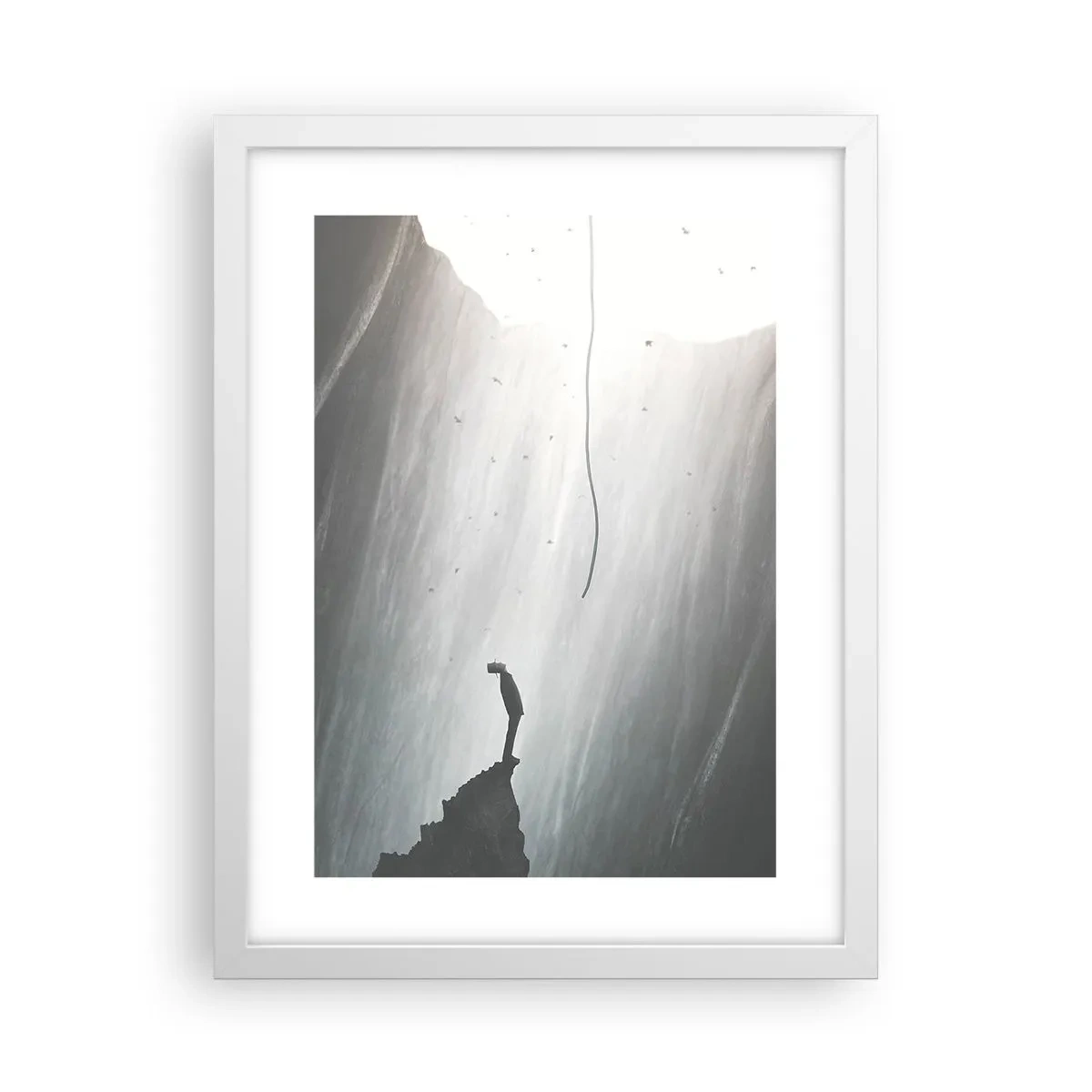 Poster în ramă albă - Există întotdeauna o cale de ieșire - 30x40 cm