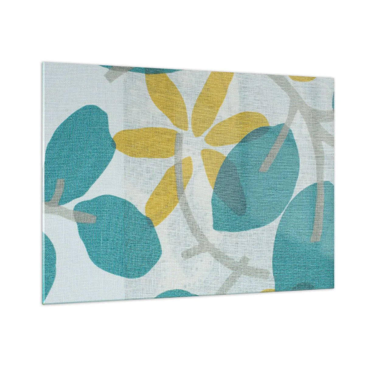 Tablou pe sticlă - Printre frunzele de azur - 100x70 cm