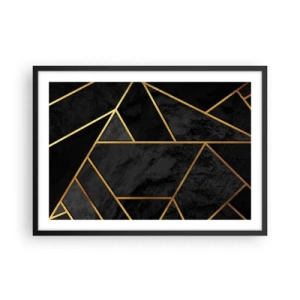 Poster în ramă neagră - Întuneric și lumină - 70x50 cm