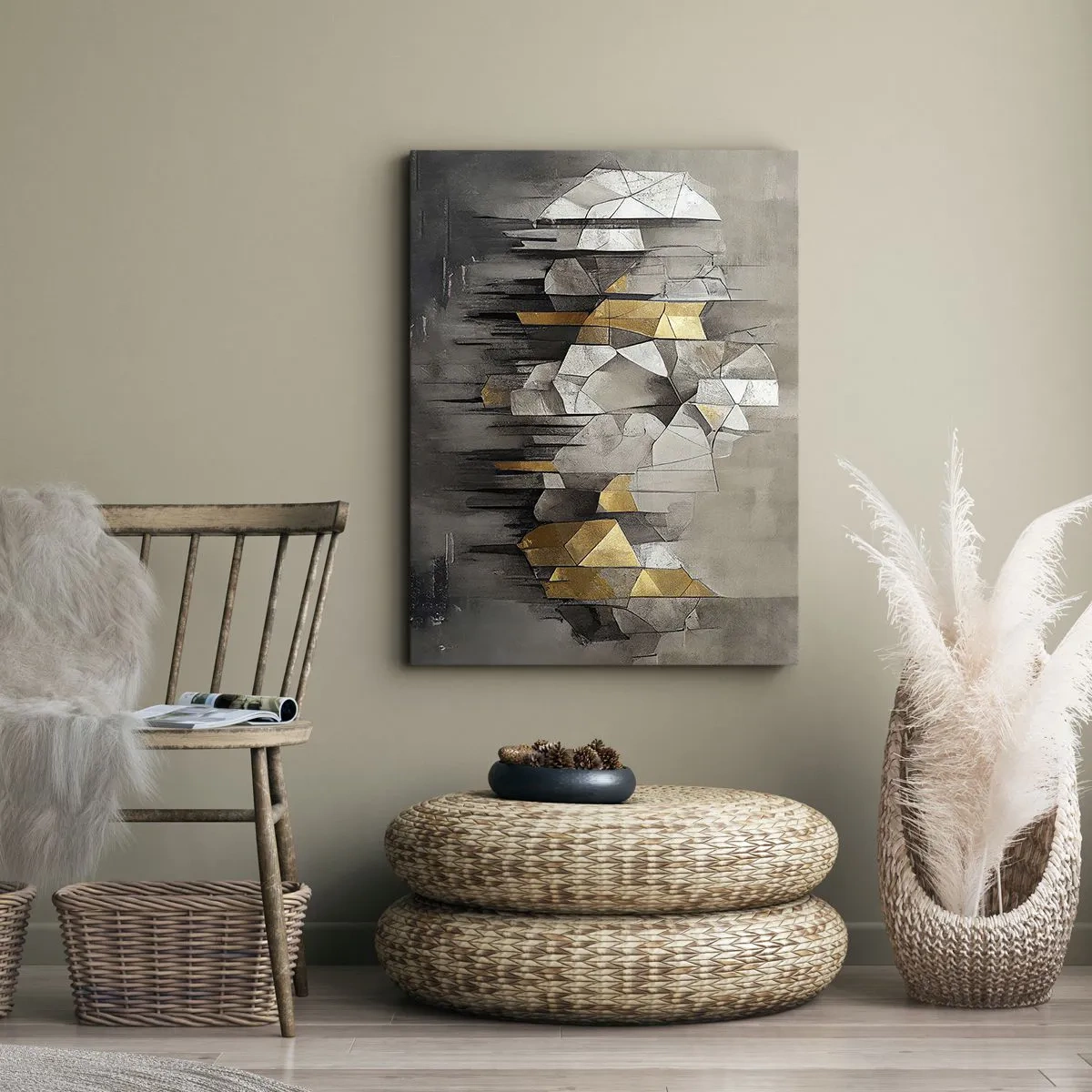 Tablou pe pânză - Compoziție de gheață și lumină - 80x120 cm