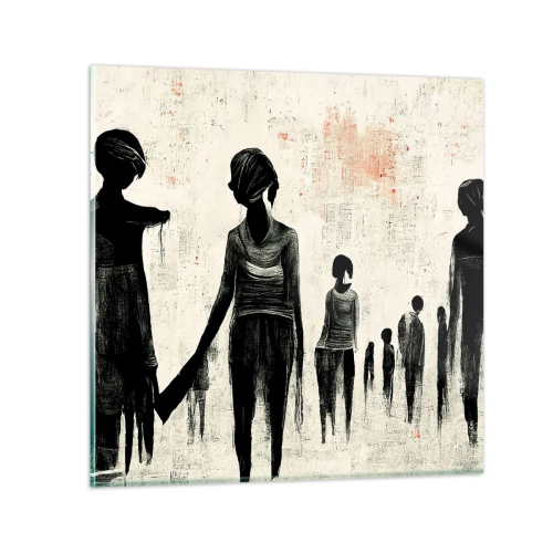 Tablou pe sticlă - Împotriva singurătății - 50x50 cm