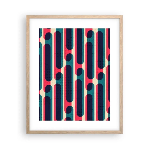 Poster în ramă de stejar deschis - Înăuntru și înainte - 40x50 cm