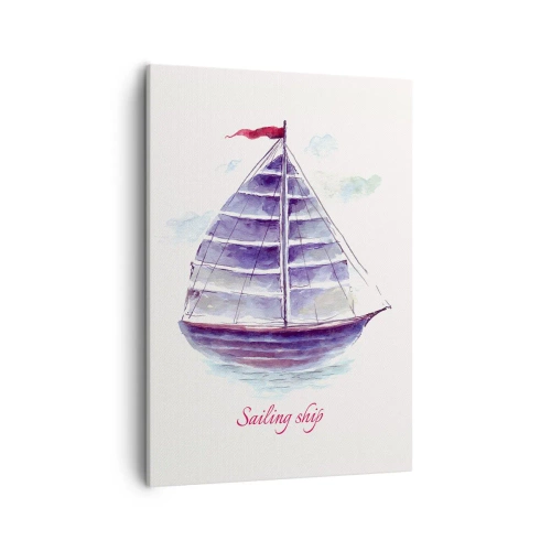 Tablou pe pânză - Pânze pline și apă calmă - 50x70 cm