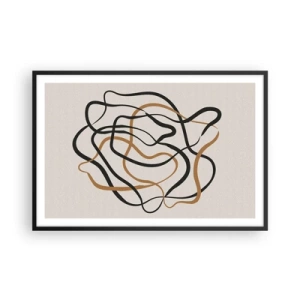 Poster în ramă neagră - Totul s-a încurcat - 91x61 cm