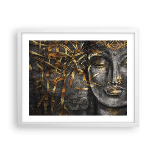 Poster în ramă albă - Simțiți pacea - 50x40 cm