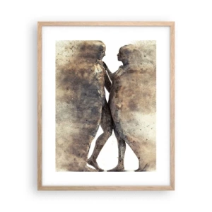 Poster în ramă de stejar deschis - Din praf s-au ridicat la iubire - 40x50 cm