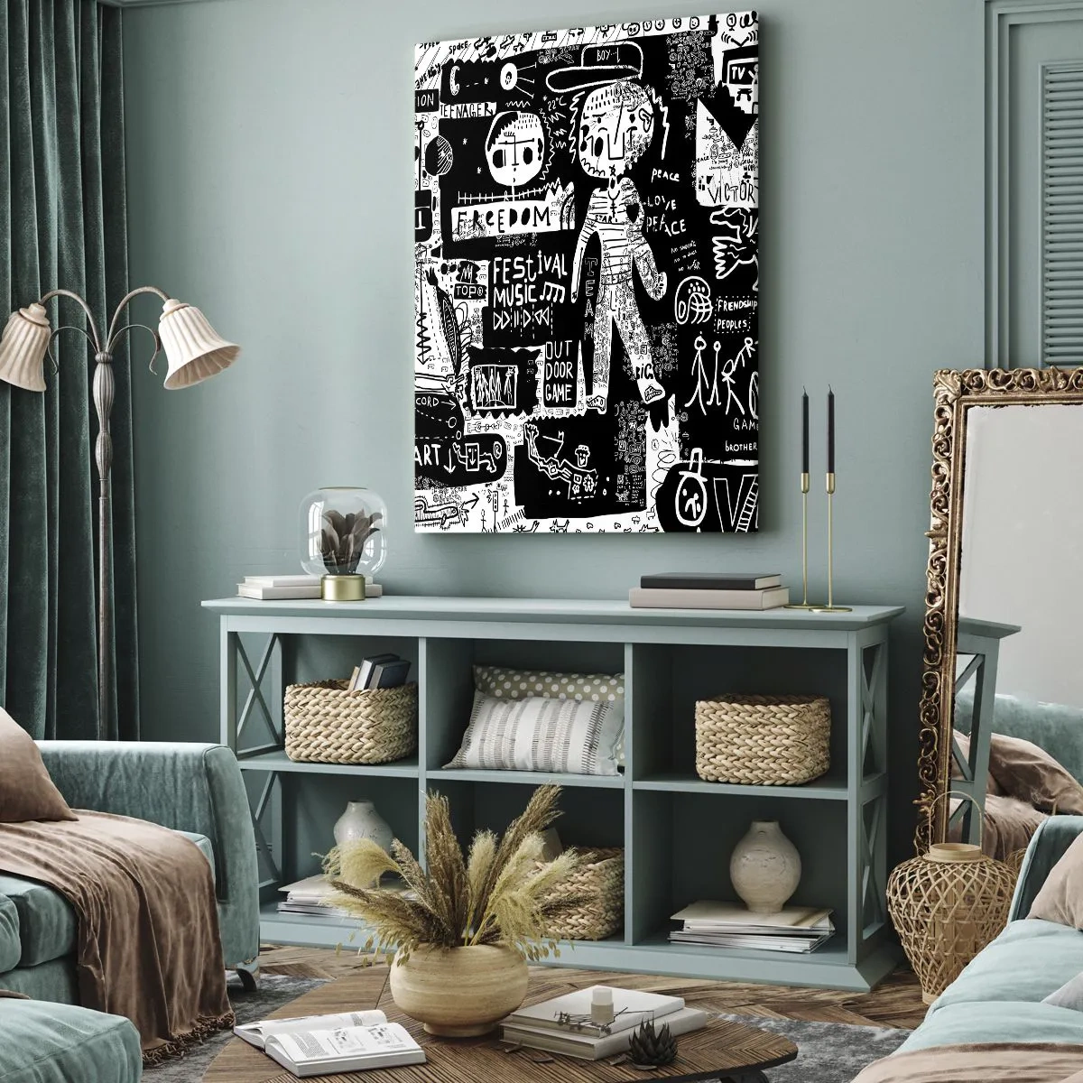 Tablou pe pânză - Tinerețea duhovnicească a legii și a bucuriei - 45x80 cm