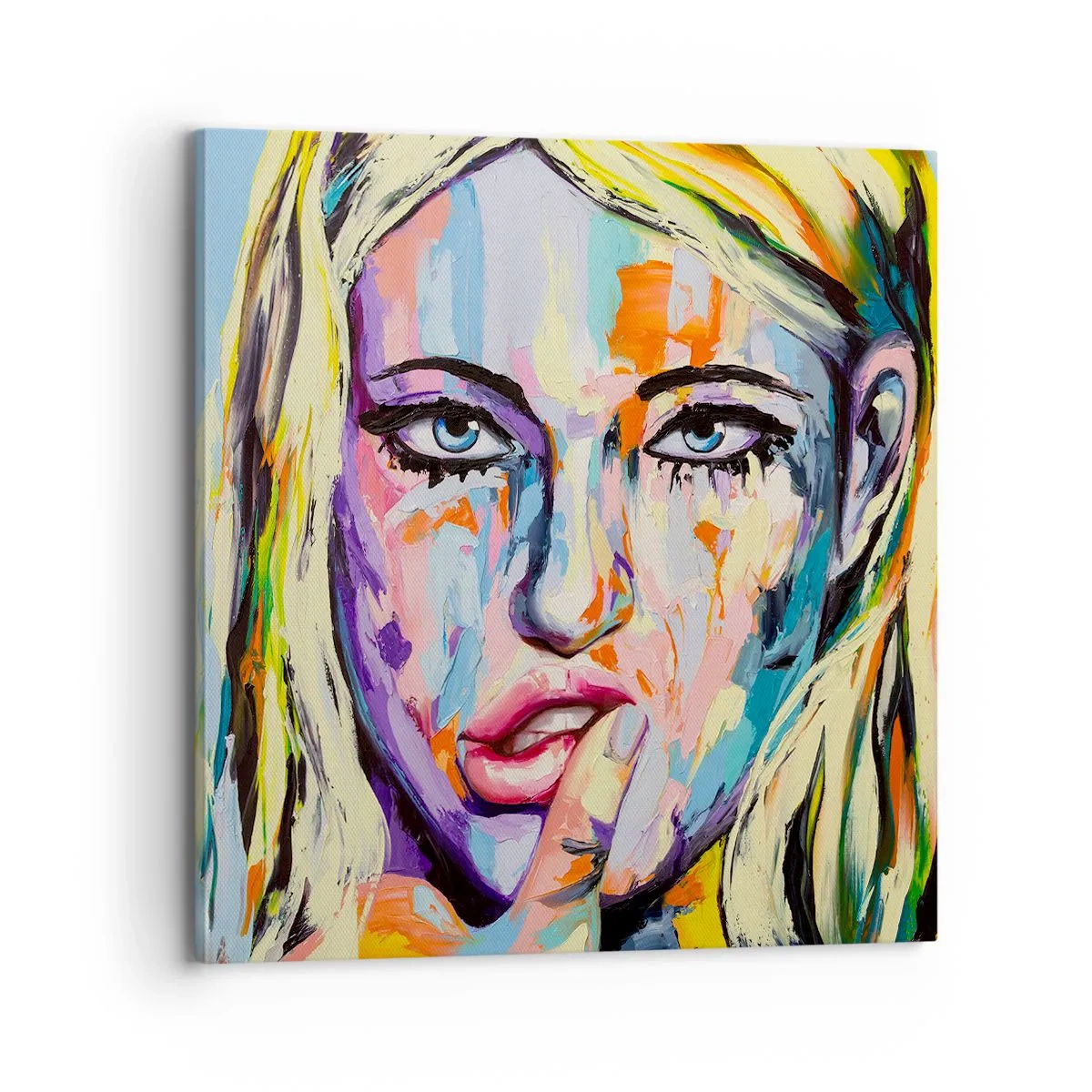 Tablou pe pânză - Privește-o drept în ochi - 70x70 cm