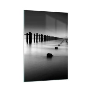 Tablou pe sticlă - În depărtare gri în ceață - 70x100 cm