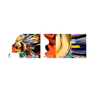 Mostră de Tapet Standard Eco - O explozie de imaginație - Abstracția, Femeie, Grafică - 100x30 cm