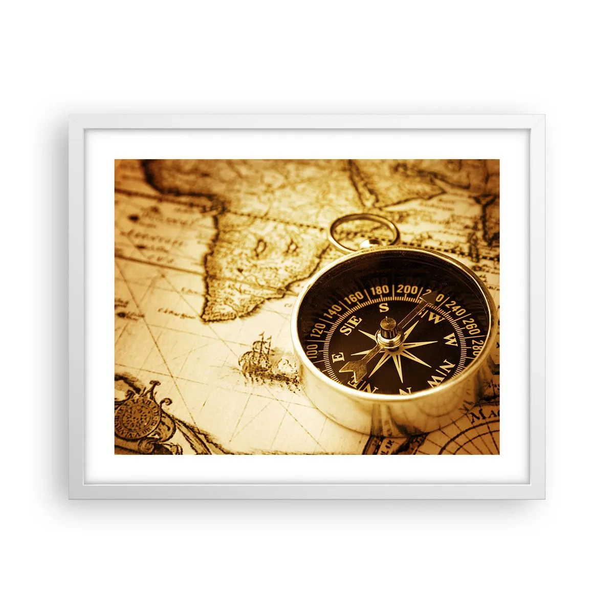 Poster în ramă albă - Est sau vest? - 50x40 cm