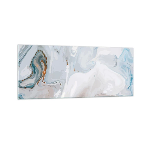 Tablou pe sticlă - Albul ridicat - 100x40 cm