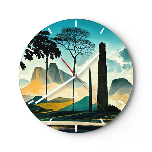 Ceas de perete - Ceas pe sticlă - Din ce în ce mai sus - 40x40 cm