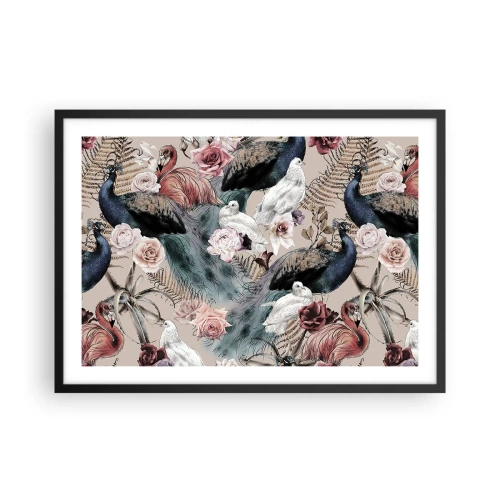 Poster în ramă neagră - În grădina palatului - 70x50 cm