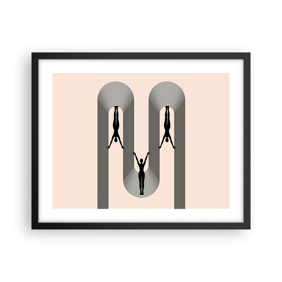 Poster în ramă neagră - Cu susul în jos - 50x40 cm