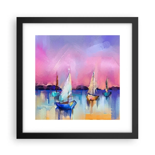 Poster în ramă neagră - Direcția: ape largi - 30x30 cm