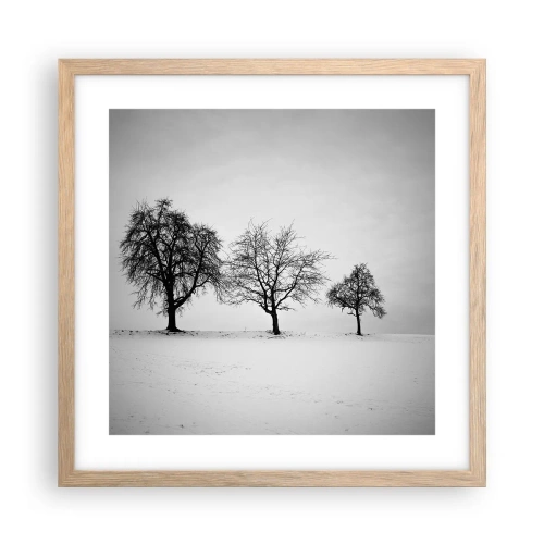 Poster în ramă de stejar deschis - La ce visează? - 40x40 cm
