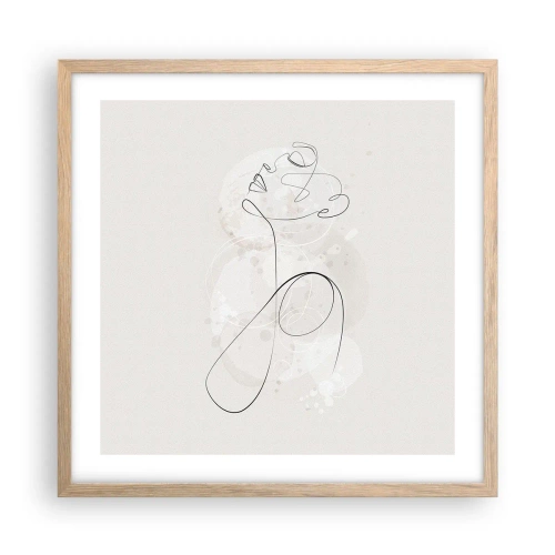 Poster în ramă de stejar deschis - Spirala frumuseții - 50x50 cm