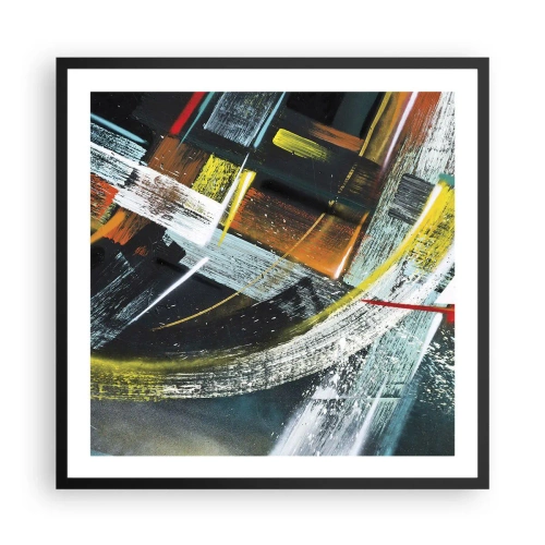 Poster în ramă neagră - Energia în mișcare - 60x60 cm