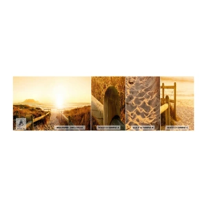 Mostră de Tapet Standard Eco - Prin dune spre soare - Peisaj, plajă, Apus de soare - 100x30 cm