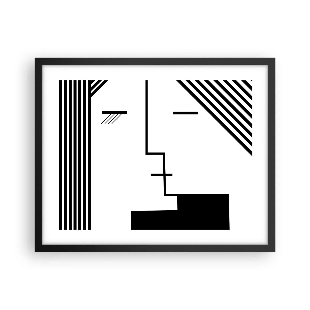 Poster în ramă neagră - Doar un sărut - 50x40 cm