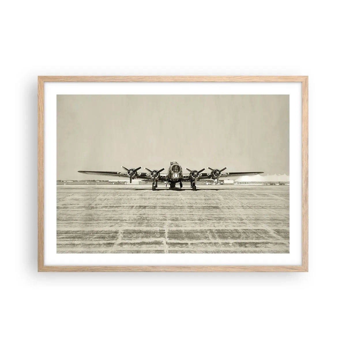 Poster în ramă de stejar deschis - Pregătit, ca întotdeauna - 70x50 cm