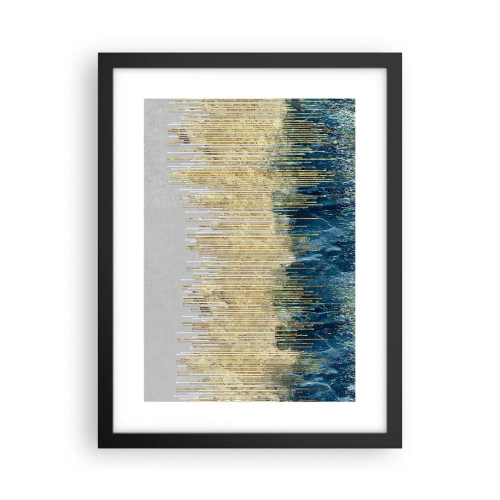 Poster în ramă neagră - Granița aurită - 30x40 cm