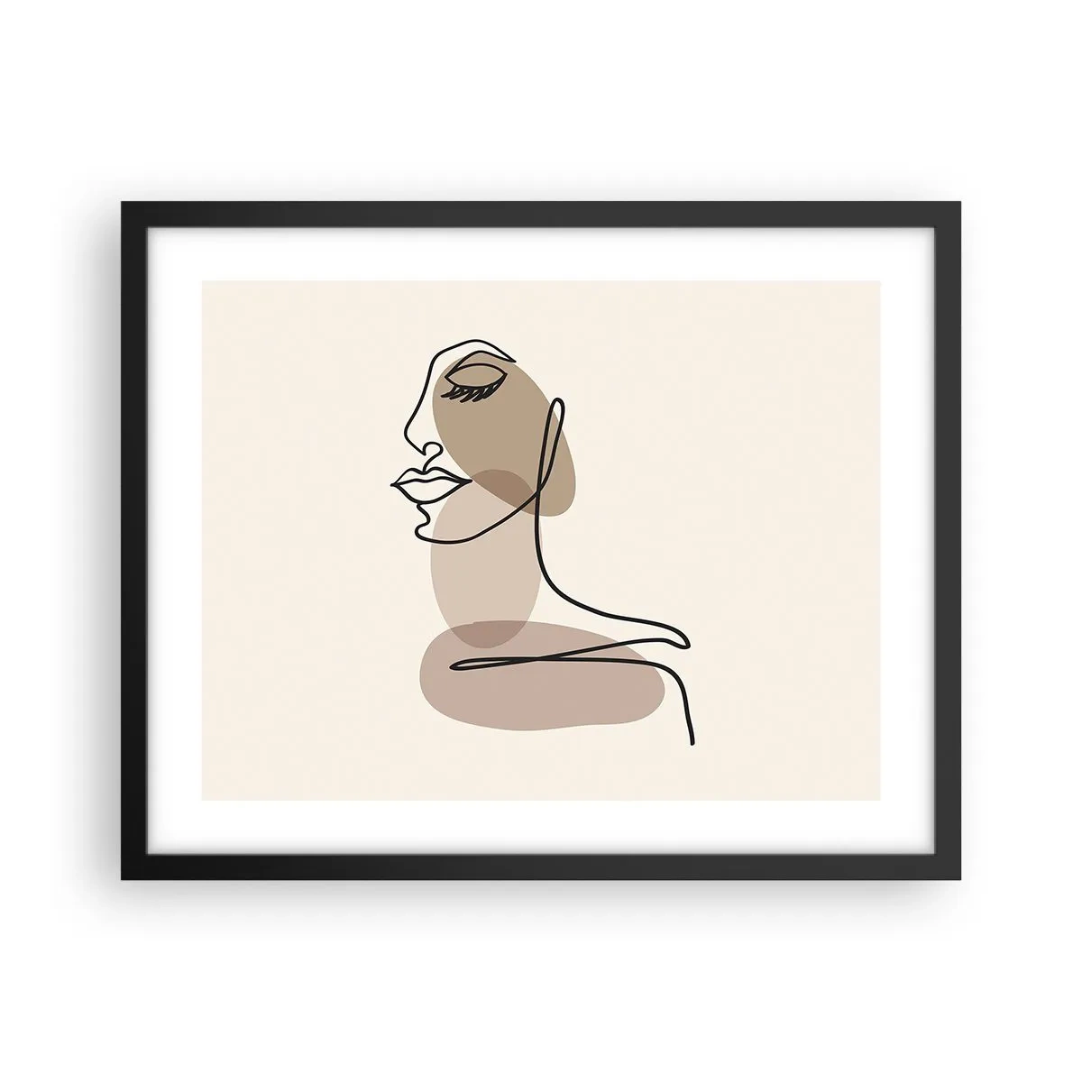 Poster în ramă neagră - O anumită linie de frumusețe - 50x40 cm